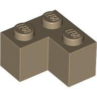 Lego kostka (kostička) 2x2 roh, tmavě béžová (4497065, 6310830)